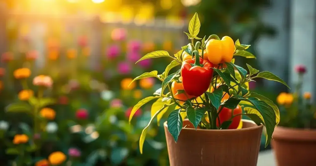 como plantar pimentão em vaso