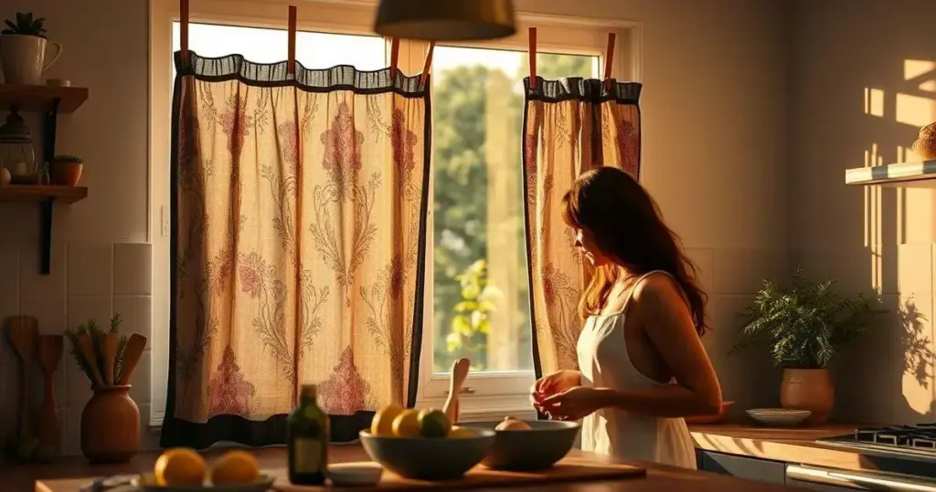 cortina para cozinha