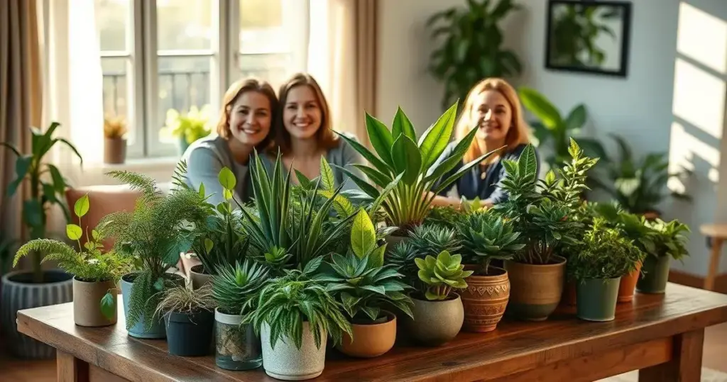 decoração com vasos de plantas