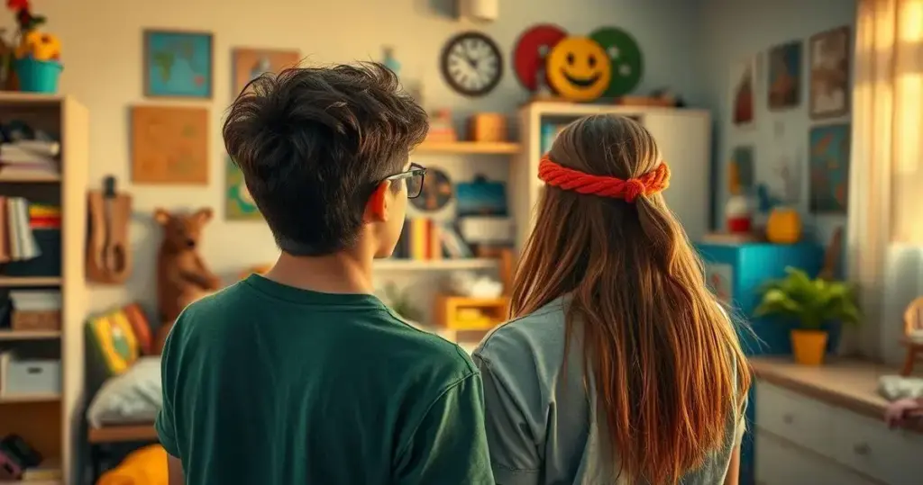 organização de quarto de adolescente