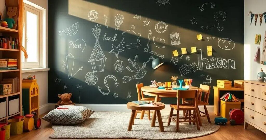 parede de lousa quarto infantil
