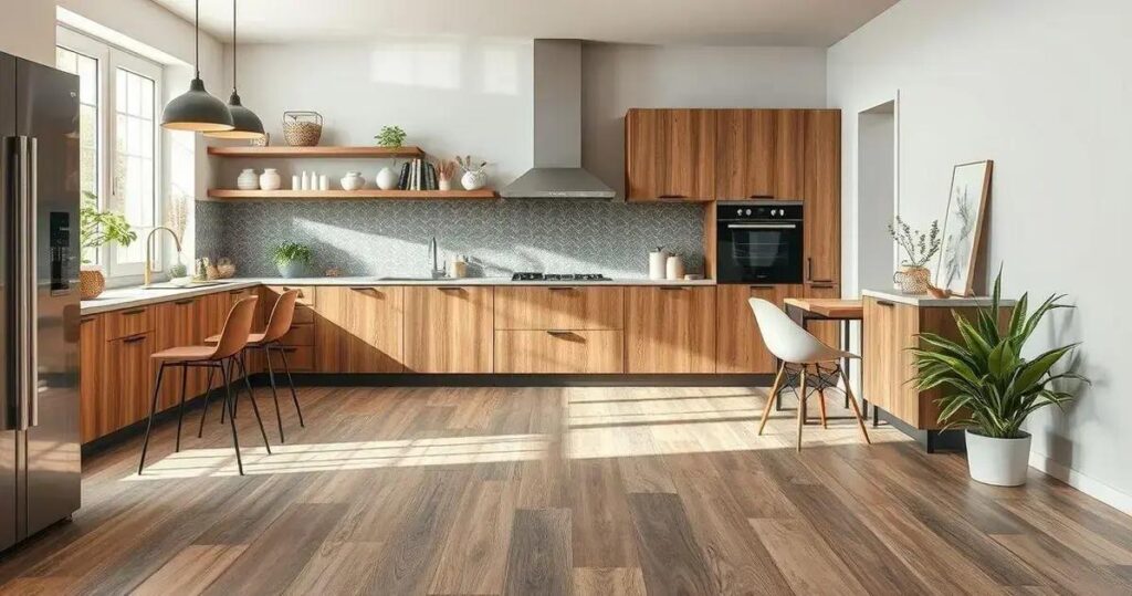 piso para cozinha