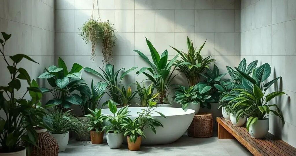 plantas para banheiro