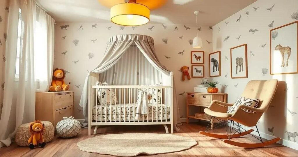 quarto de bebê tema safari