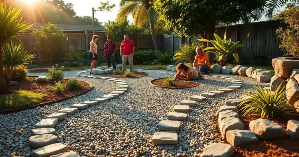 jardim com pedras
